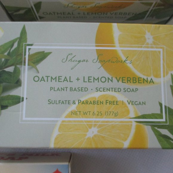 NEW - 5 Bars scented soaps - 4 bars Oatmeal & Lemon Verbena/1 Goat's Milk - Picture 2 of 4